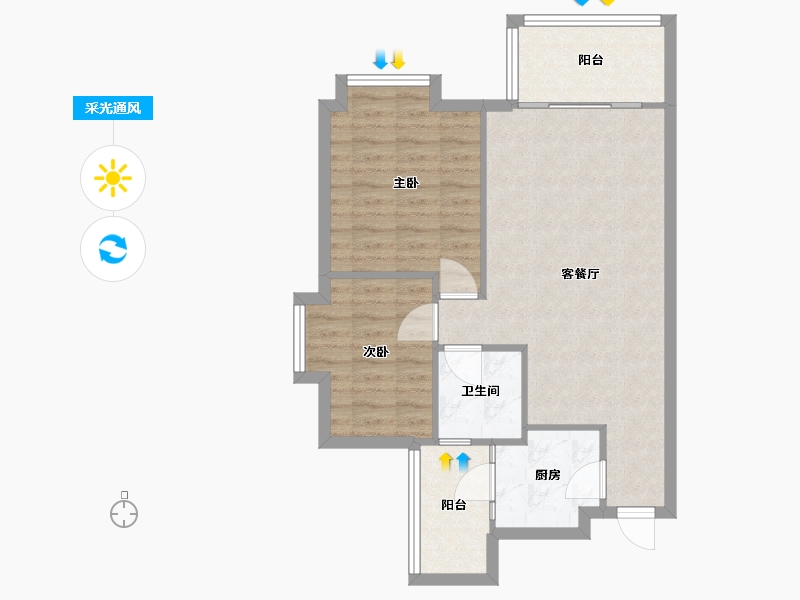 广东省-广州市-华林居-73.27-户型库-采光通风