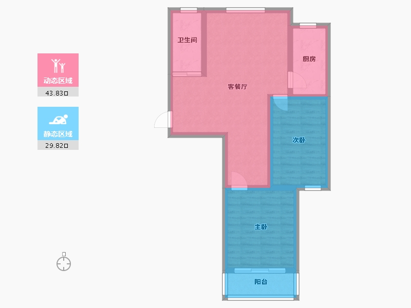 江苏省-南京市-滨河御景-72.80-户型库-动静分区