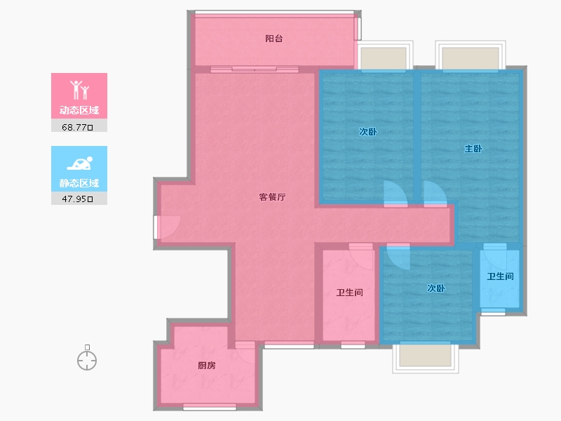 江西省-九江市-龙庭花园-101.71-户型库-动静分区