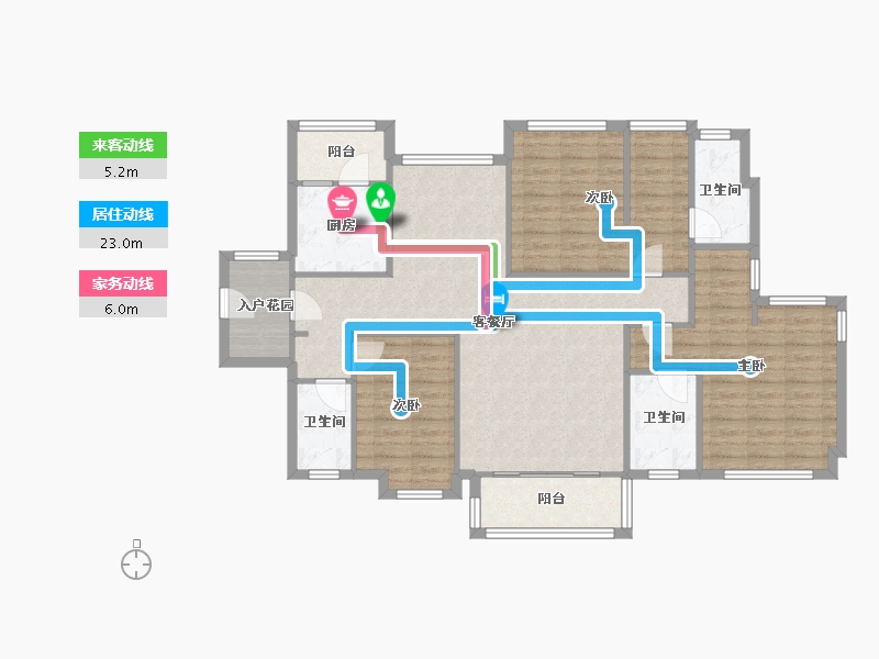 贵州省-贵阳市-恒大金阳新世界珑璟-103.76-户型库-动静线