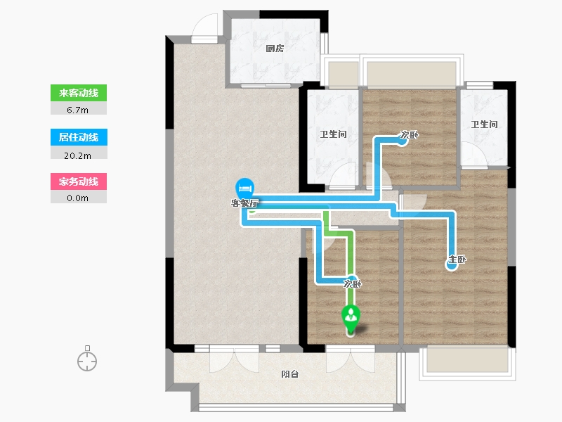 湖北省-咸宁市-三胜首府-93.51-户型库-动静线