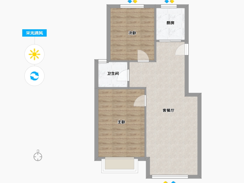 江苏省-扬州市-西湖景园-78.00-户型库-采光通风