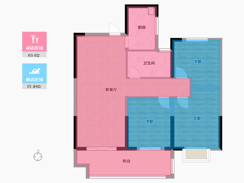 江苏省-盐城市-国投欧亚悦府-86.40-户型库-动静分区