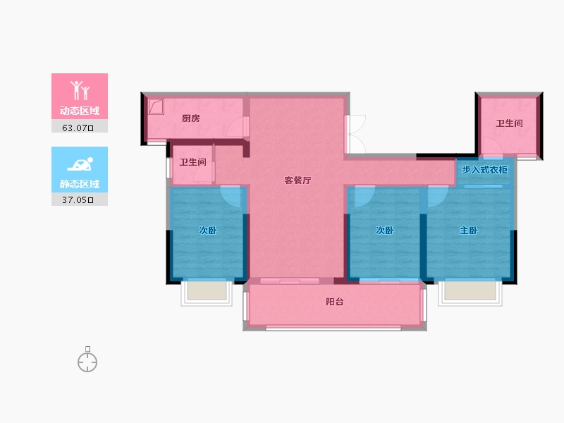 湖南省-株洲市-尚格名城-72.00-户型库-动静分区