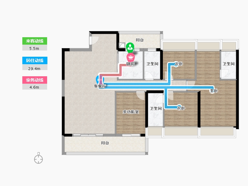 广东省-肇庆市-金沙1号-132.00-户型库-动静线