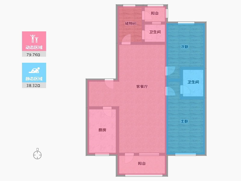 广东省-佛山市-富豪花园-111.68-户型库-动静分区