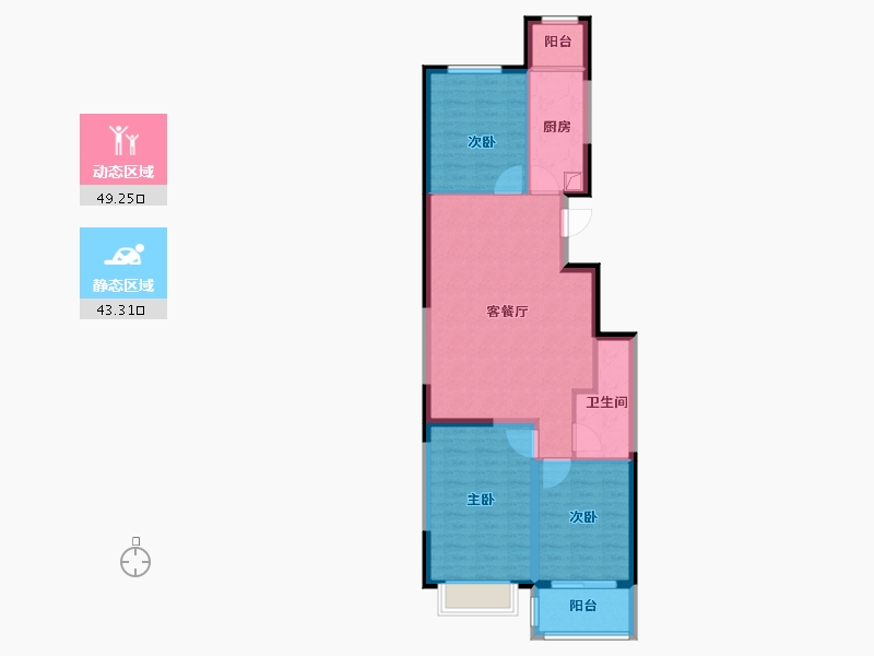 河北省-邯郸市-金水湾-83.20-户型库-动静分区