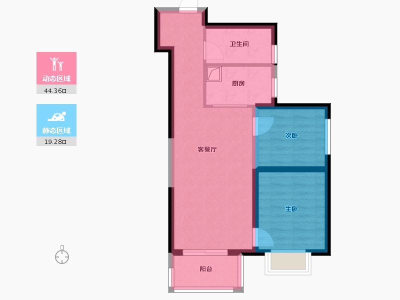 山西省-太原市-荔园悦享星醍-65.60-户型库-动静分区