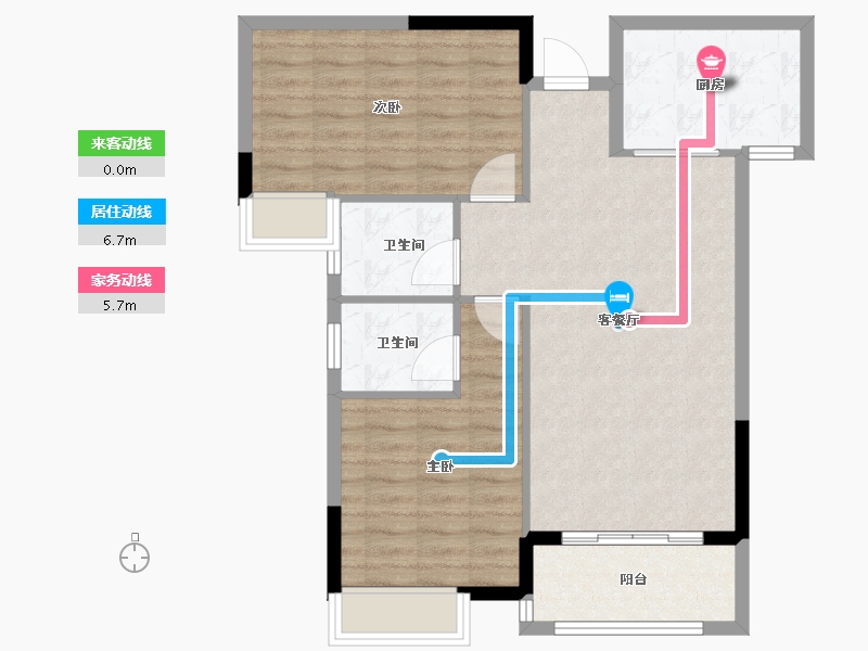 福建省-泉州市-龙湖天骏学樘府-80.00-户型库-动静线