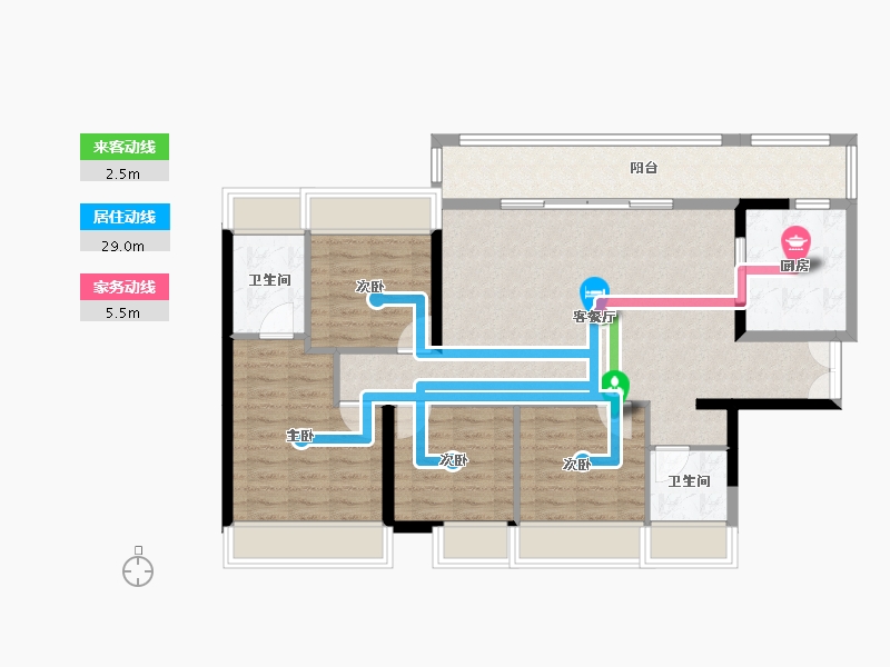 河南省-洛阳市-建华园小区-132.00-户型库-动静线