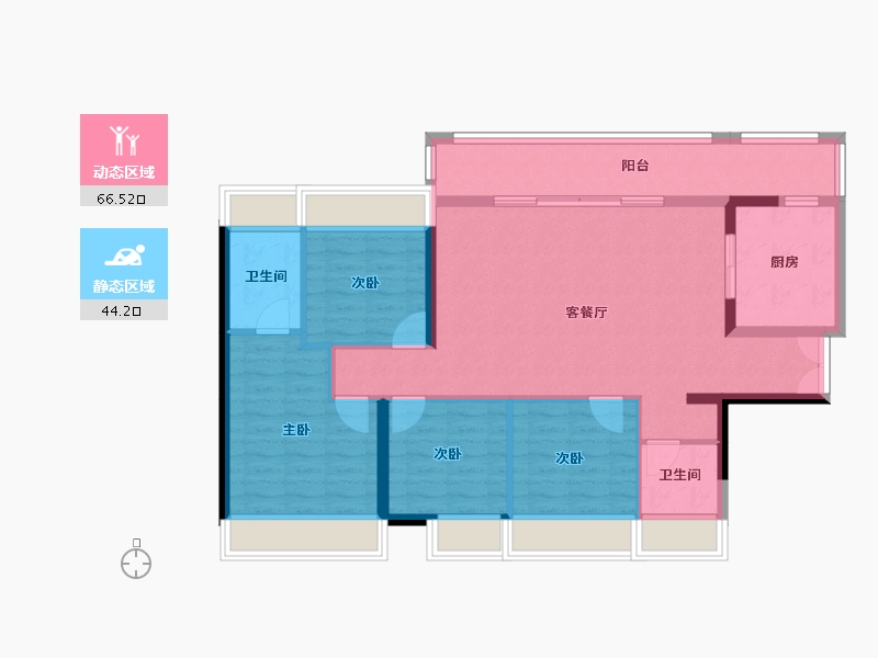 河南省-洛阳市-建华园小区-132.00-户型库-动静分区