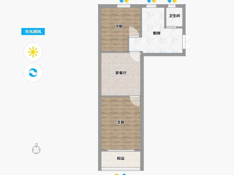 上海-上海市-寿昌坊-45.00-户型库-采光通风