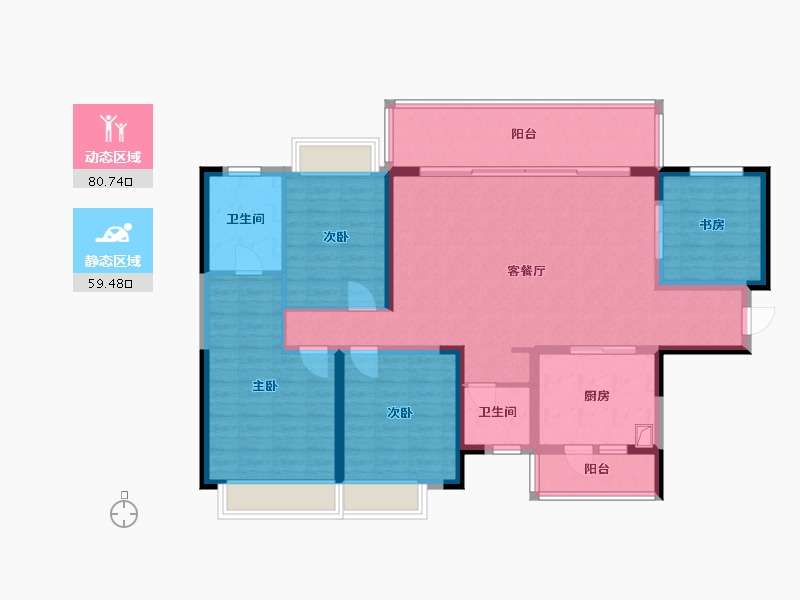 四川省-成都市-中建天府公馆-131.20-户型库-动静分区