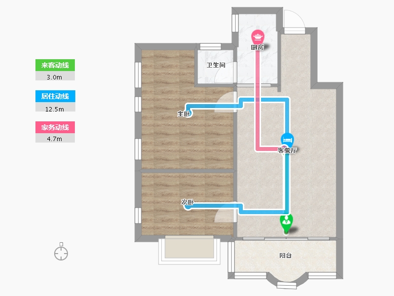 广东省-广州市-雅怡花园-60.62-户型库-动静线