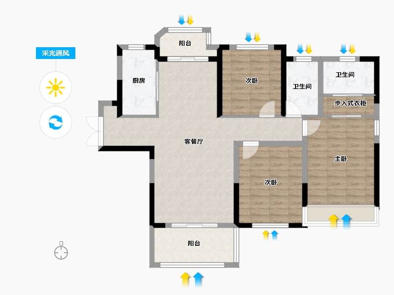 河南省-郑州市-西亚斯公馆-101.09-户型库-采光通风