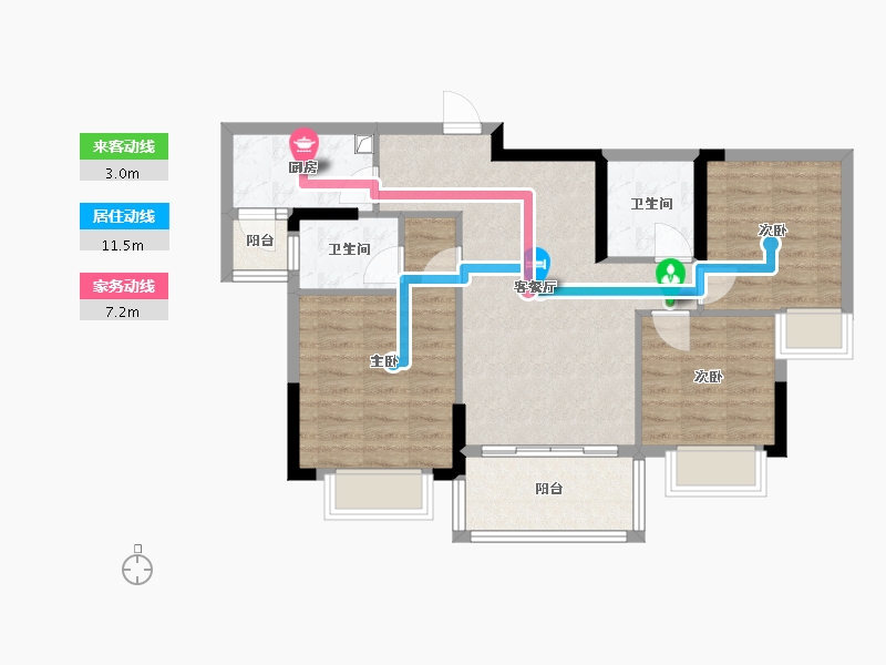 贵州省-安顺市-安顺百里城-76.32-户型库-动静线