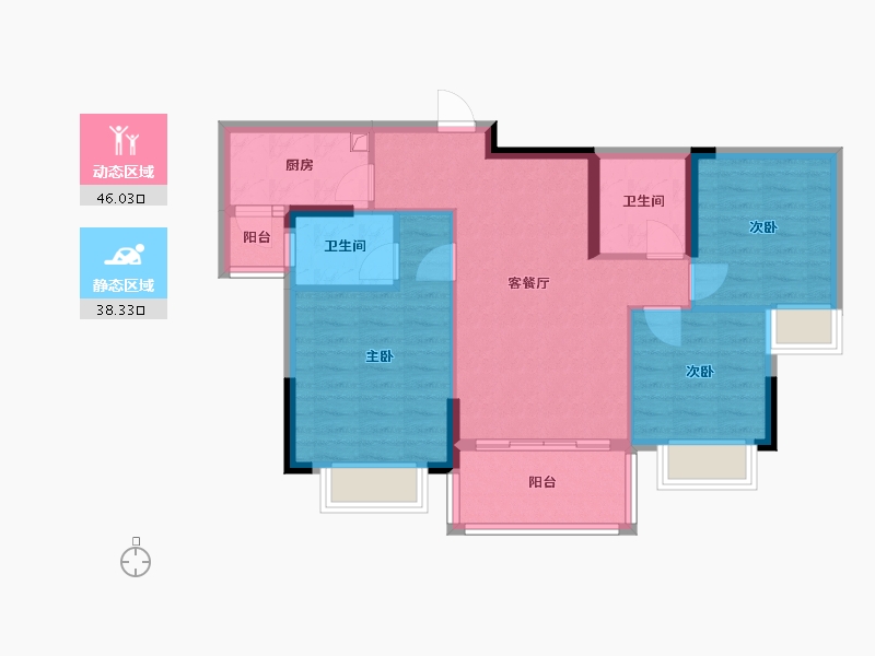 贵州省-安顺市-安顺百里城-76.32-户型库-动静分区