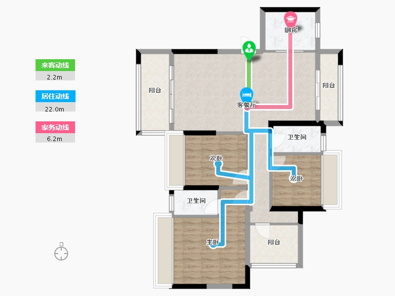 广东省-清远市-天荷1号-93.48-户型库-动静线