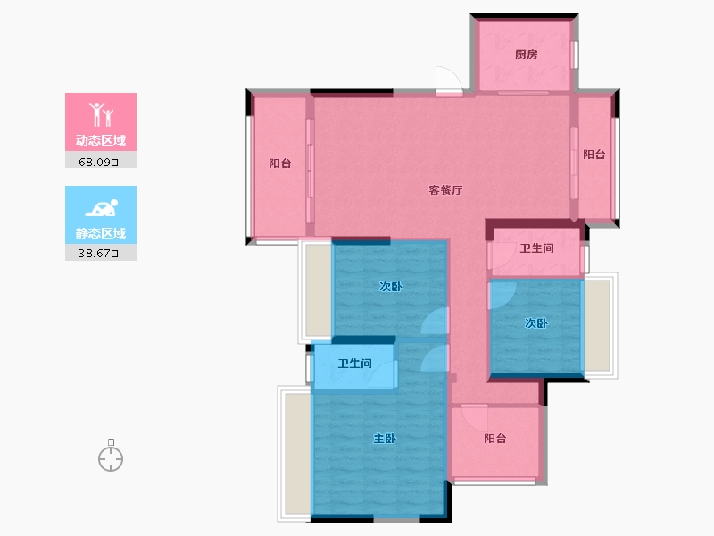 广东省-清远市-天荷1号-93.48-户型库-动静分区