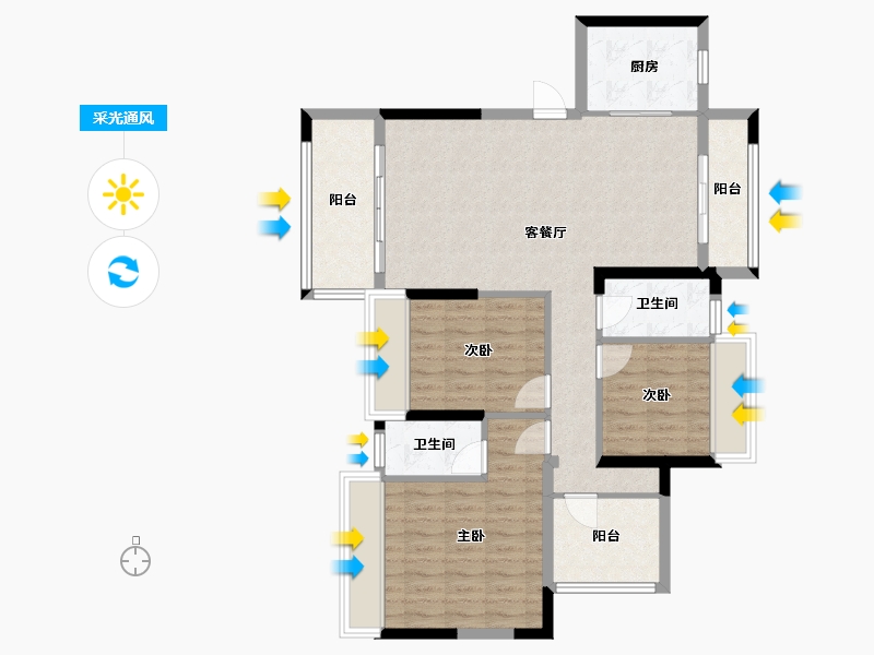 广东省-清远市-天荷1号-93.48-户型库-采光通风