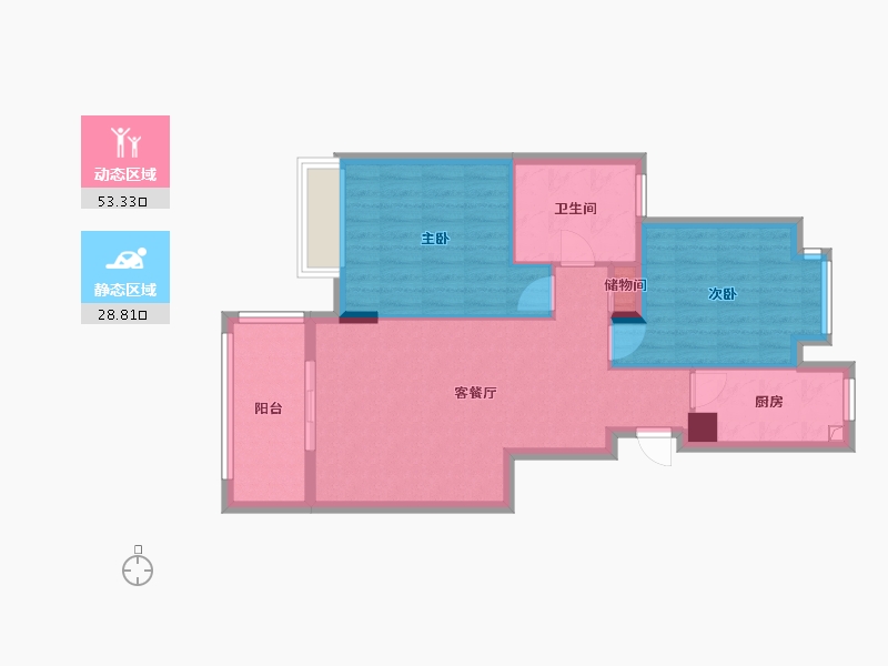 江西省-南昌市-上罗和谐家园-73.60-户型库-动静分区