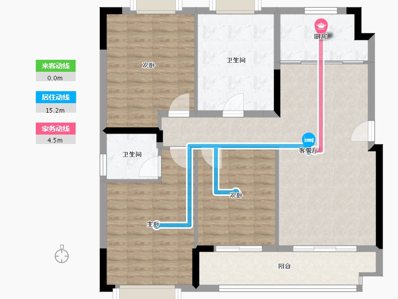 江西省-宜春市-天屿花城-99.00-户型库-动静线