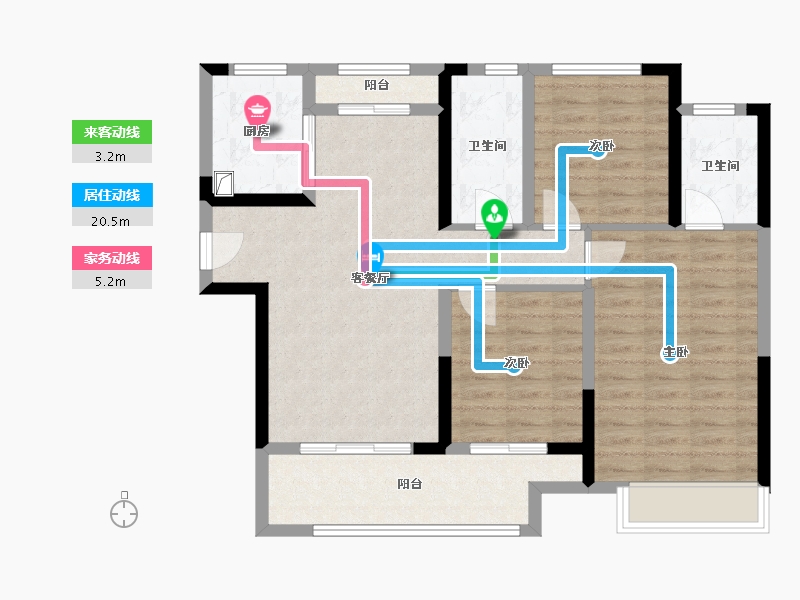 河南省-郑州市-正弘新城1号院-89.00-户型库-动静线