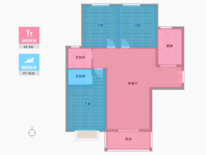 山西省-吕梁市-居义新区-102.50-户型库-动静分区