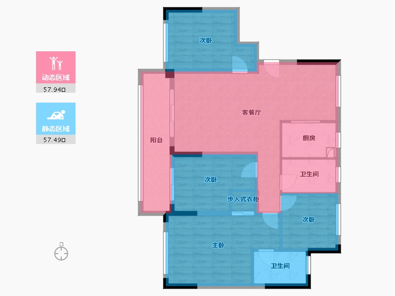 浙江省-台州市-天睿府-102.40-户型库-动静分区