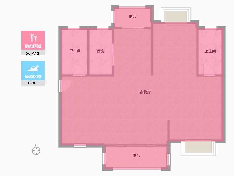 湖北省-鄂州市-光谷东郡-94.40-户型库-动静分区