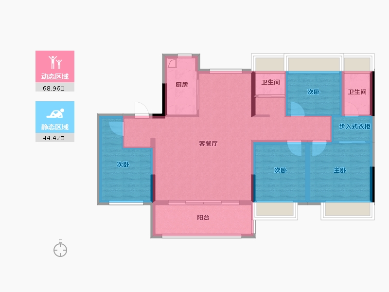 河南省-平顶山市-东湖书香门第-102.40-户型库-动静分区