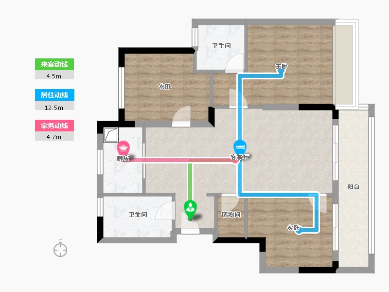 浙江省-绍兴市-宝能凤林府-91.61-户型库-动静线