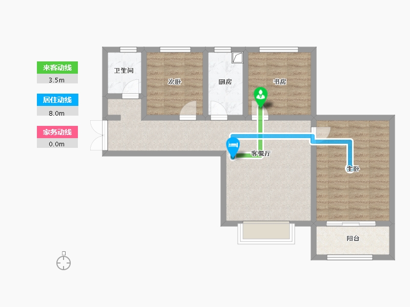 甘肃省-平凉市-新城国际-75.20-户型库-动静线