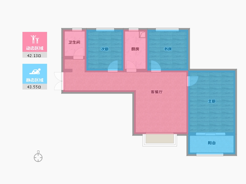 甘肃省-平凉市-新城国际-75.20-户型库-动静分区