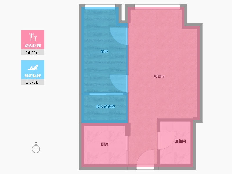 北京-北京市-博雅国际中心-B座-54.88-户型库-动静分区