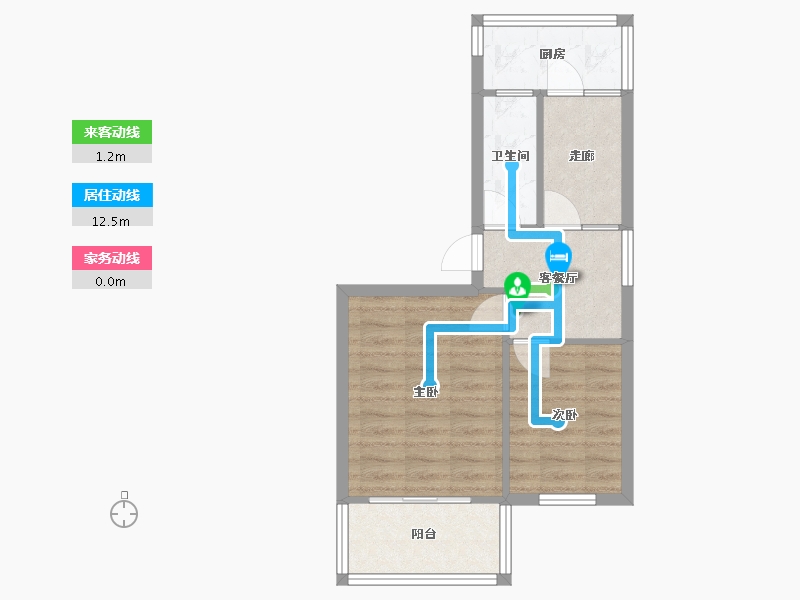 四川省-成都市-新鸿社区-40.00-户型库-动静线