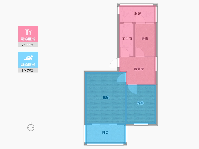 四川省-成都市-新鸿社区-40.00-户型库-动静分区