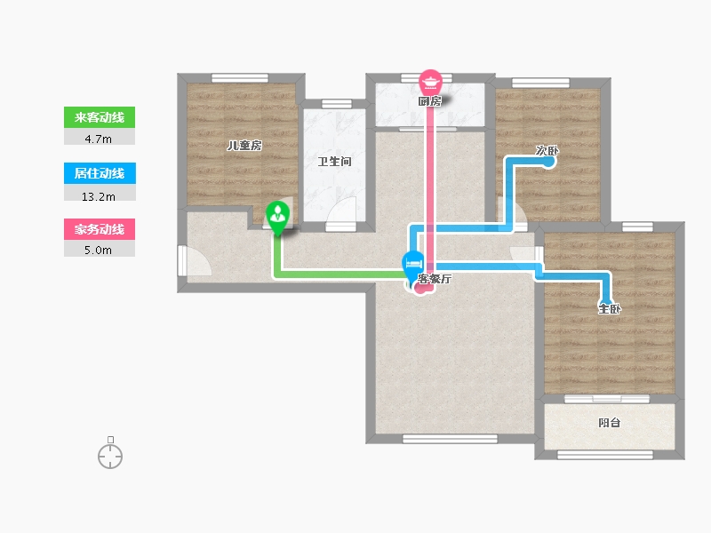 陕西省-西安市-三迪曲江香颂枫丹-100.00-户型库-动静线