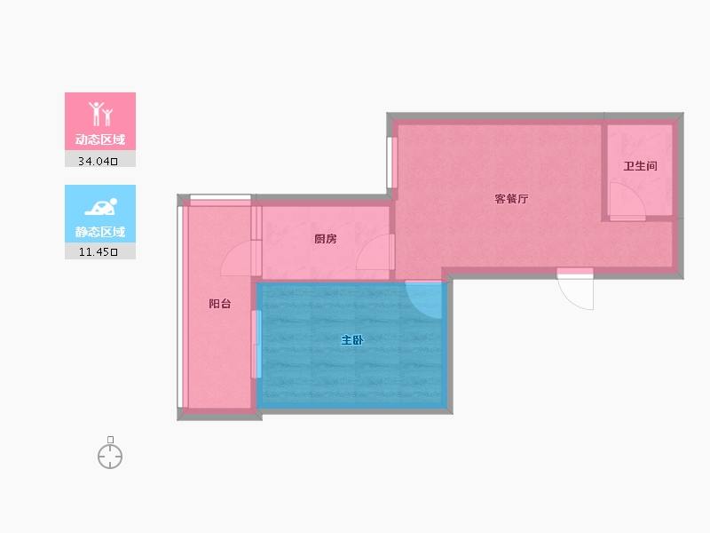 北京-北京市-程庄南里小区-41.98-户型库-动静分区