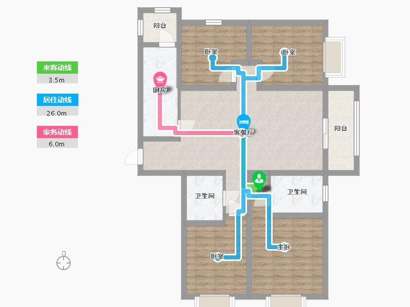 山西省-太原市-保利西湖林语-88.00-户型库-动静线