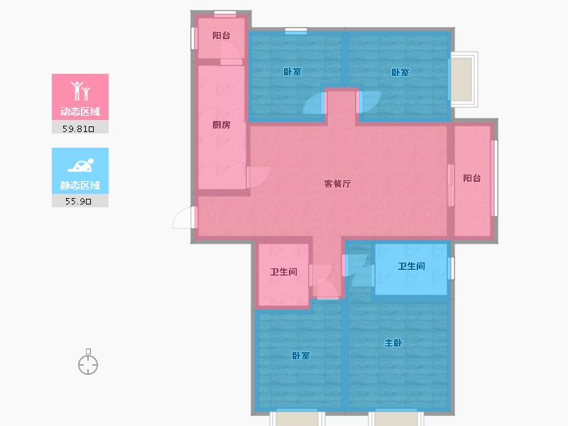 山西省-太原市-保利西湖林语-88.00-户型库-动静分区