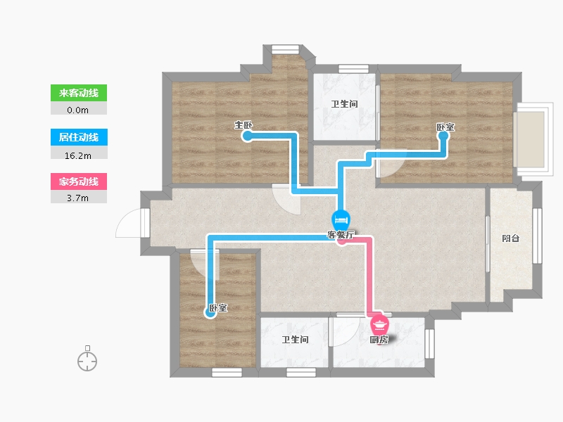 广东省-广州市-荟贤大厦-77.26-户型库-动静线