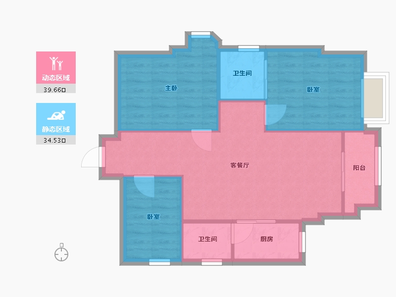 广东省-广州市-荟贤大厦-77.26-户型库-动静分区