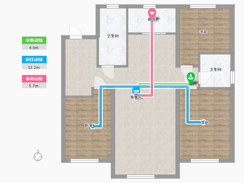 辽宁省-抚顺市-汇银东樾-98.86-户型库-动静线