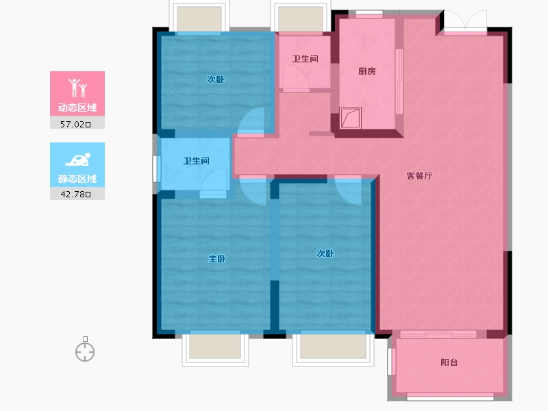 安徽省-阜阳市-纵联天御-101.60-户型库-动静分区