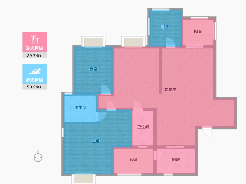 四川省-成都市-华润凤凰城-三期-126.00-户型库-动静分区