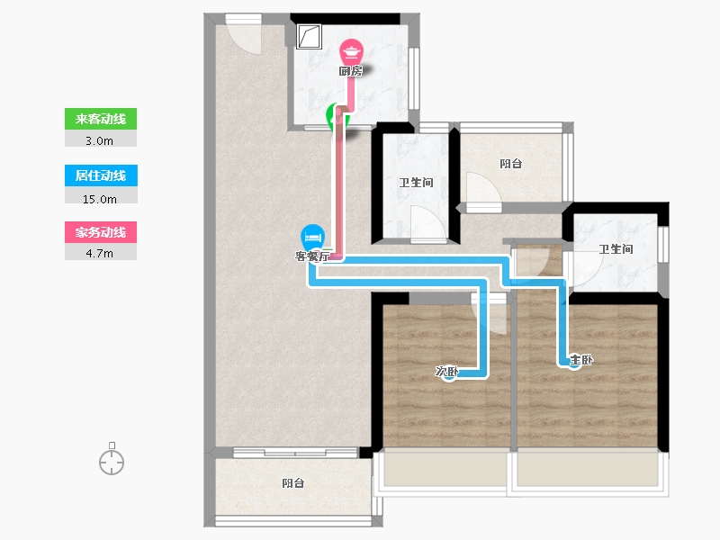 广东省-清远市-碧桂园燕湖里-78.00-户型库-动静线