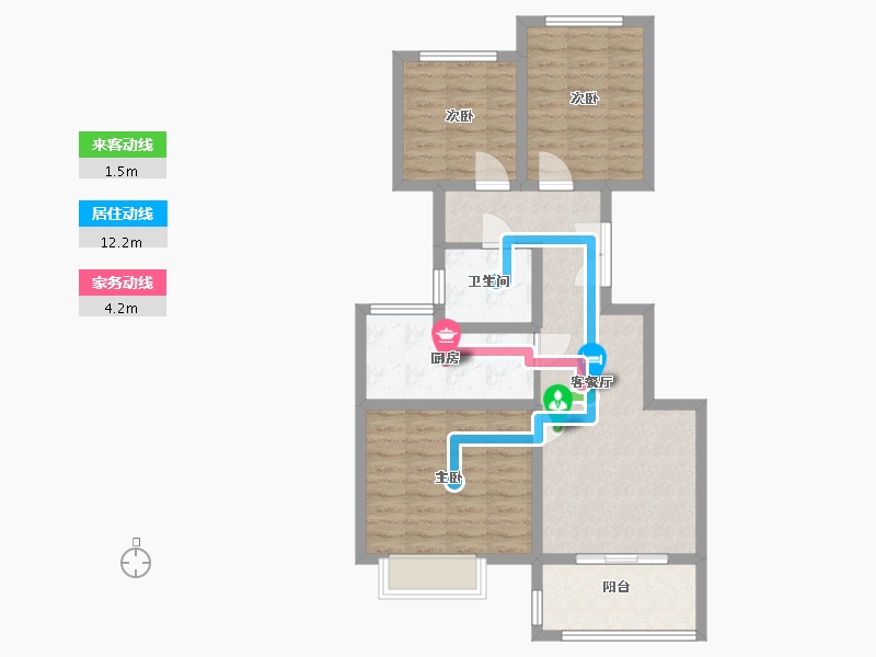 江苏省-宿迁市-乐府兰庭-75.20-户型库-动静线