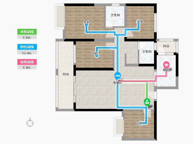 贵州省-贵阳市-半岛国际-112.80-户型库-动静线