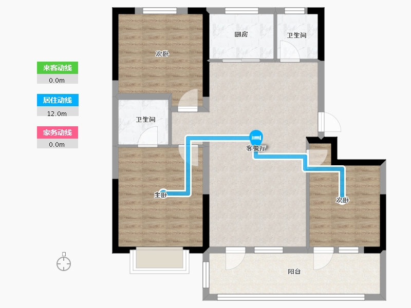 山东省-聊城市-明康康盛园-93.61-户型库-动静线